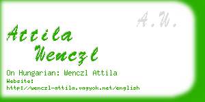 attila wenczl business card